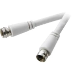 SAT priključni kabel [1x F-utikač - 1x F-utikač] 7.50 m 90 dB bijeli SpeaKa Professional