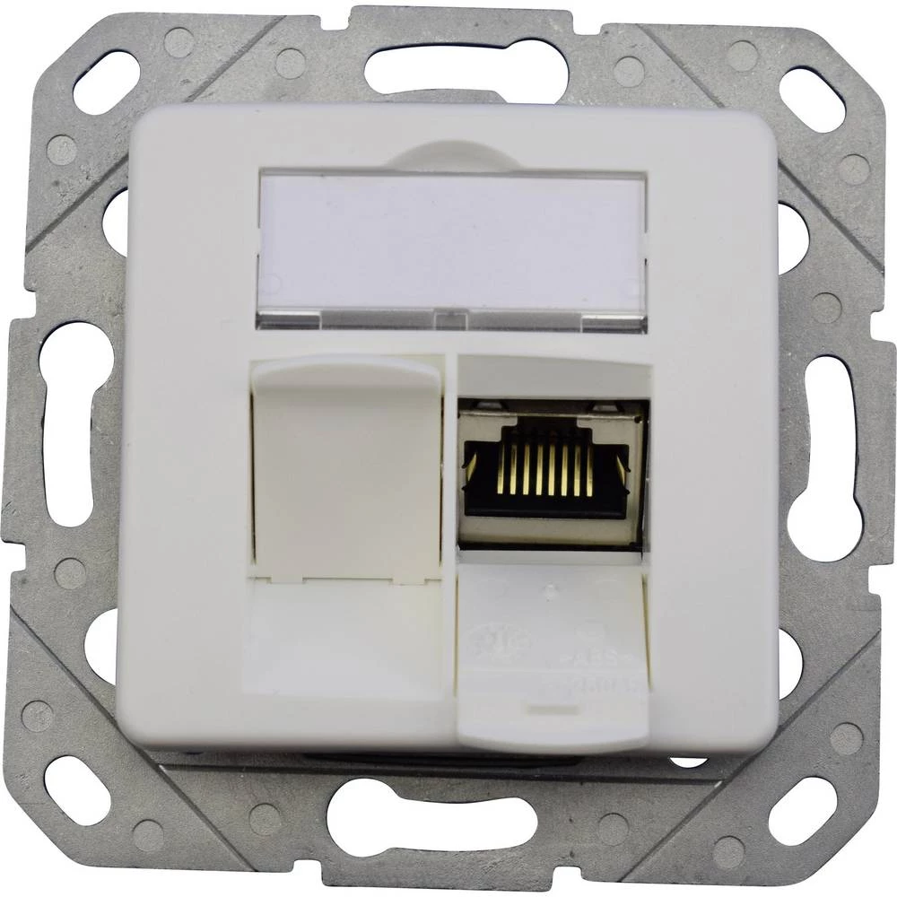 Mrežna utičnica Podžbukna Upotreba/utičnica sa središnjom pločom CAT 6A KOMOS KDD 500 slika