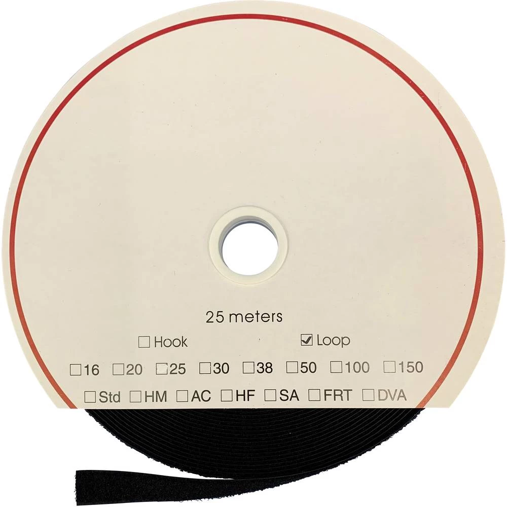 Samoljepljiva traka s čičkom T0205099990225 Fastech mekani dio (D x Š) 25000 mm x 50 mm crna 25 m slika