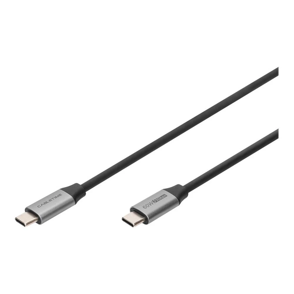 Digitus USB kabel USB 3.2 gen. 1 (USB 3.0) USB-C®, USB-C® utikač 0.5 m crna fleksibilan, sa zaštitom, s USB DB-300220-005-S slika