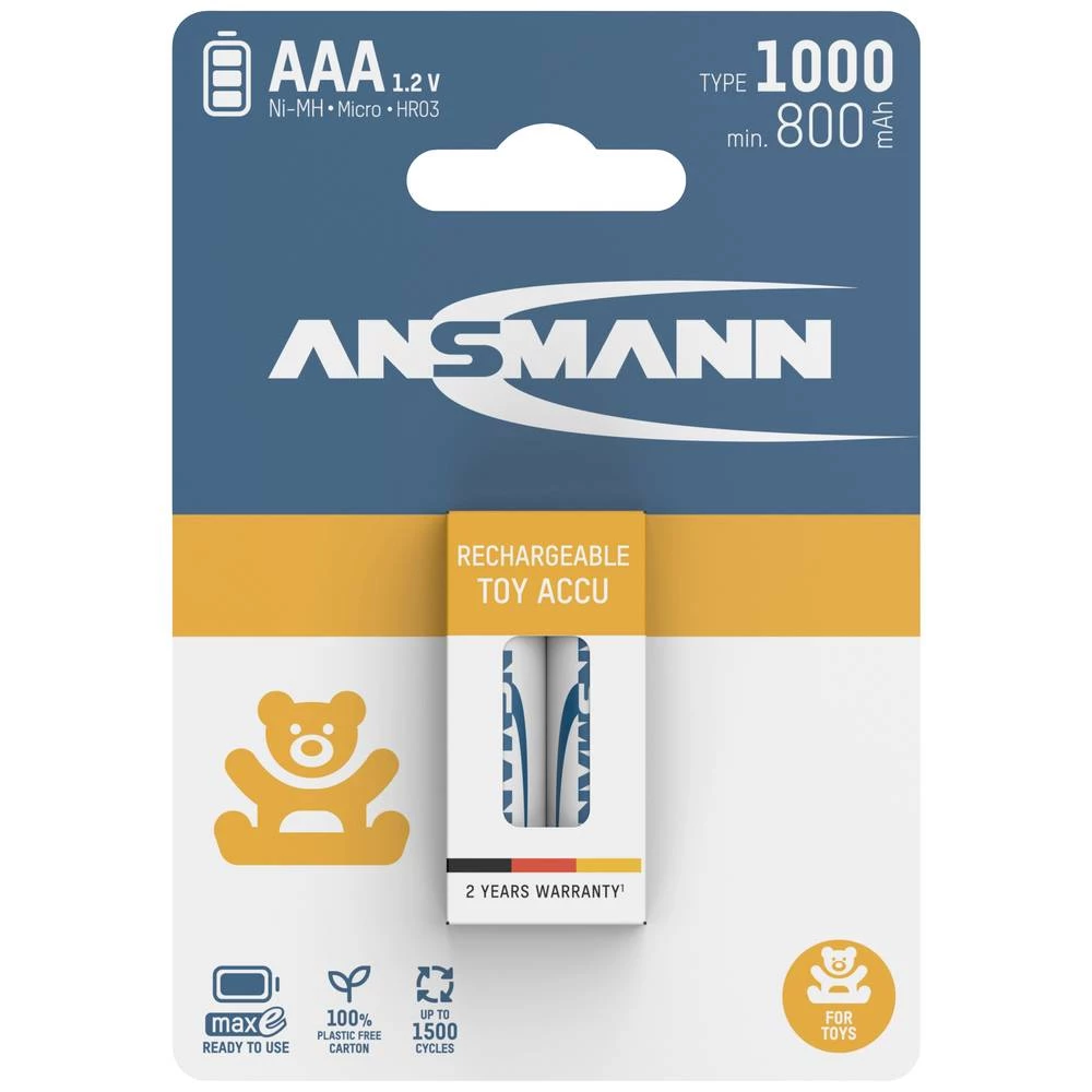 Ansmann 1311-0029 micro (AAA) akumulator NiMH 800 mAh 1.2 V 2 St. slika