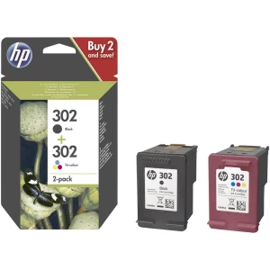 HP Patrona tinte 302 Original Kombinirano pakiranje Crn, Cijan, Purpurno crven, Žut X4D37AE Patrone, komplet od 4 komada slika