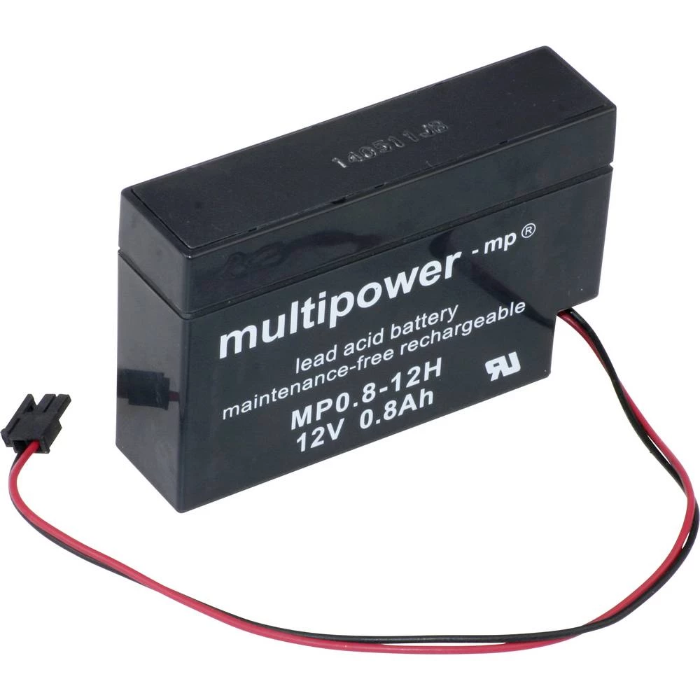 multipower MP0,8-12H 137124 olovni akumulator 12 V 0.8 Ah olovno-koprenasti (Š x V x D) 96 x 62 x 25 mm Molex utikač bez slika