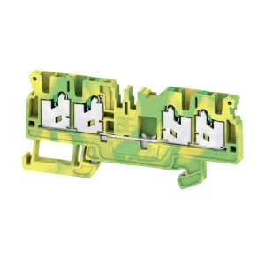 Stezaljka za zaštitni vodič, SNAP IN, 2,5 mm², 800 V, 24 A, broj priključaka: 4, broj razina: 1, zelena / žuta, zelena S4C 2.5 PE 2674580000  Weidmüller 50 St. slika