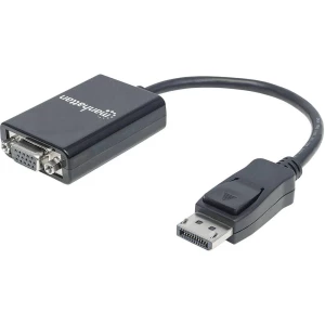 Manhattan 151962 DisplayPort / VGA adapter [1x muški konektor DisplayPort - 1x ženski konektor vga] crna UL certificiran 15.00 cm slika