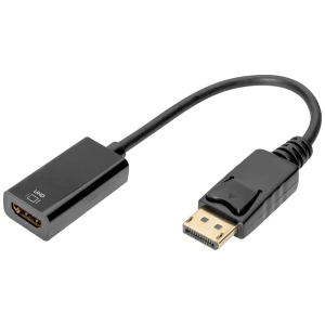 Digitus DisplayPort / HDMI priključni kabel DisplayPort utikač, HDMI A utičnica 0.20 m crna DB-340415-002-S dvostruko zaštićen, standardni HDMI, podržava HDMI, sa zaštitom DisplayPort kabel slika
