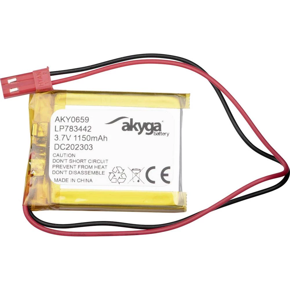 Akyga lipo akumulatorski paket za modele 3.7 V 1150 mAh JST slika