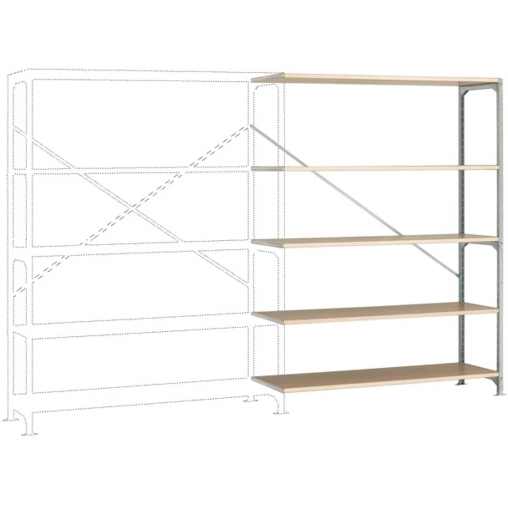 Dodatni modul regalne police (Š x V x d) 1250 x 3000 x 700 mm Drveni pod Manuflex RM2523 slika