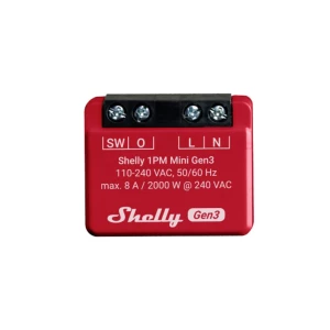 Shelly Plus 1PM Mini Gen. 3  bežični prekidač  Wi-Fi, Bluetooth slika