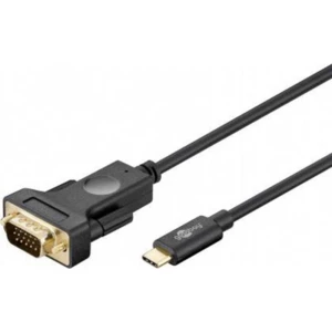 Goobay USB 2.0 Priključni kabel [1x USB 3.1 muški konektor AC - 1x Muški konektor VGA] 1.8 m Crna slika