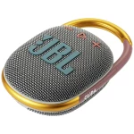 JBL Clip 4 Bluetooth zvučnik uklj. držač, vanjski, otporan na prašinu, prijenosni, vodootporan siva, narančasta