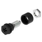 Izolirana utičnica Ø4 mm s terminalom s rupom Ø2 mm, svornjakom s navojem M6 i šesterokutnom maticom, crna Electro PJP 3230-C-CD1-N laboratorijski ženski konektor  Zatik-Ø: 4 mm crna 1 St.