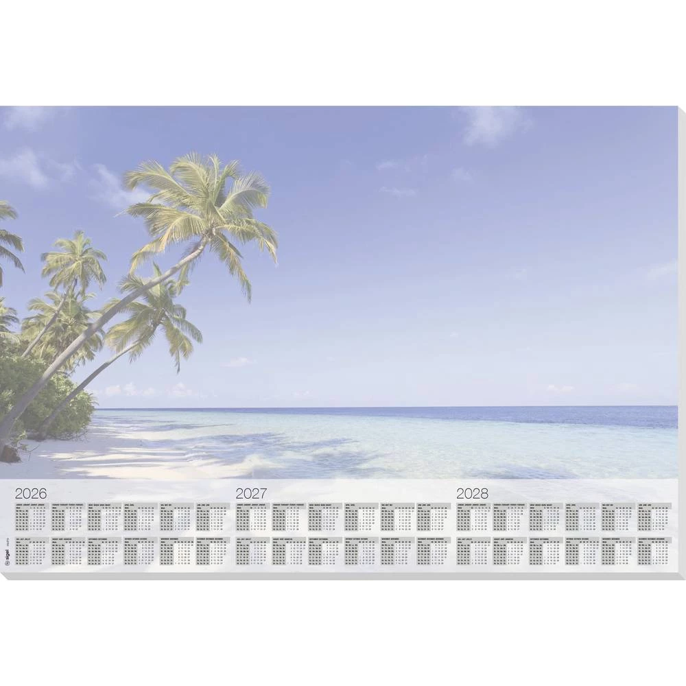 SIGEL H6470 Blok za pisanje - Palm Beach - cca. A2 - 2026/2027/2028 - DE/EN/FR/NL - 30 listova - FSC certificirano slika