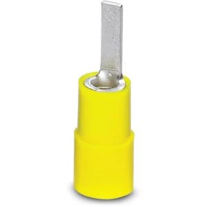 Iglasta kabelska stopica, plosnata izvedba 4 mm 6 mm djelomično izolirana, žute boje Phoenix Contact 3240546 100 kom. slika