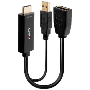 LINDY 38289 HDMI / USB / DisplayPort pretvarač [2x muški konektor HDMI, #####USB-A - 1x ženski konektor displayport] crna  0.18 m slika