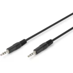 Utičnica Audio Priključni kabel [1x 3,5 mm banana utikač - 1x 3,5 mm banana utikač] 1.5 m Crna Jednostruko oklopljeni kabel, Okr