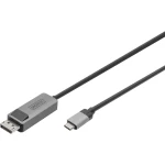 Digitus DB-300334-010-S DisplayPort / USB-C® adapter [1x USB-C® - 1x muški konektor DisplayPort] crna sa zaštitom, okrugli 1 m