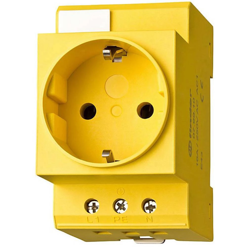 utičnica za razvodni ormar Finder 07.98.01 žuta 1 St. slika