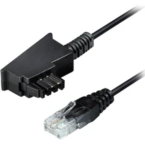 Maxtrack telefon priključni kabel [1x muški konektor TAE-F - 1x LAN (10/100 MBit/s)] 3.0 m crna slika