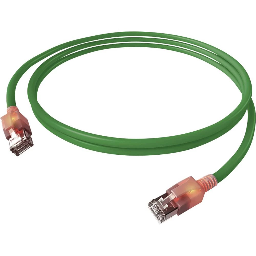 Easylan CS1OGADAD0070 RJ45 mrežni kabel, Patch kabel CAT 6a S/FTP 7.00 m zelena dvostruko zaštićen, bez halogena, vatros slika