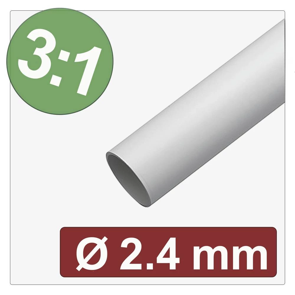 Quadrios 25CA625 skupljajuća cijev s ljepilomi bijela 2.4 mm 0.8 mm Stopa skupljanja:3:1 Roba na metre slika