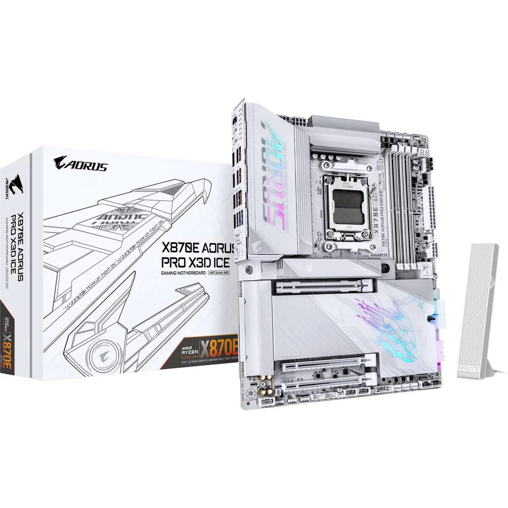 Gigabyte X870E AORUS PRO X3D matična ploča Baza AMD AM5 Faktor oblika (detalji) ATX Set čipova matične ploče AMD® X slika