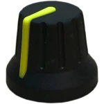 Okretni gumb S pokazivačem Crno-žuta (Ø x V) 18.8 mm x 15.24 mm PSP 49009-Y 1 ST