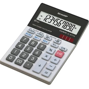 Stolni kalkulator Sharp EL-M711G Crna, Bijela Zaslon (broj mjesta): 10 solarno napajanje, baterijski pogon (Š x V x d) 100 x 33 slika