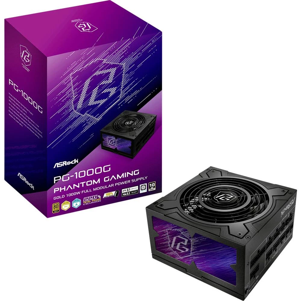 ASRock Phantom Gaming PG-1000G PC napajanje 750 W ATX 80 plus gold slika