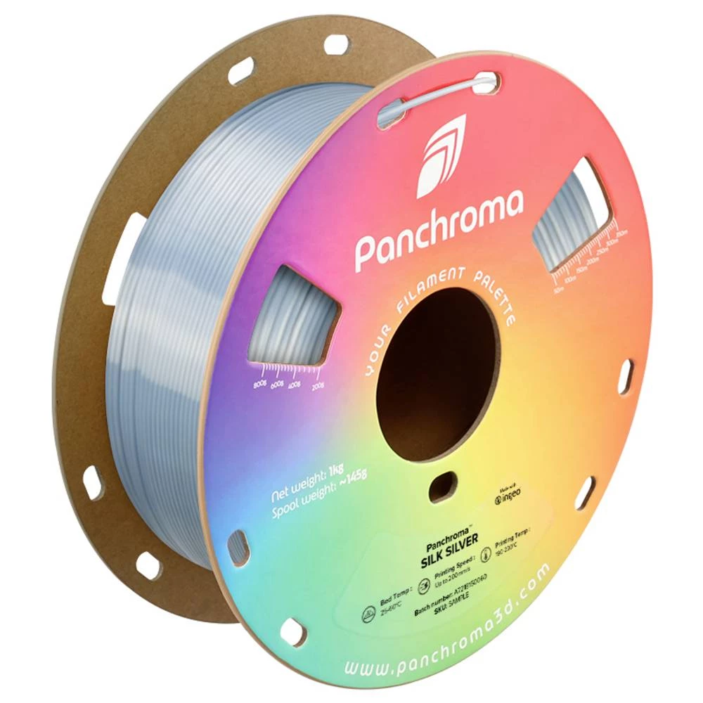 Polymaker CA03018 Panchroma™ Silk 3D pisač filament PLA svilenkasti sjaj 1.75 mm 1000 g srebrna, srebrna (sjajna) 1 kom. slika