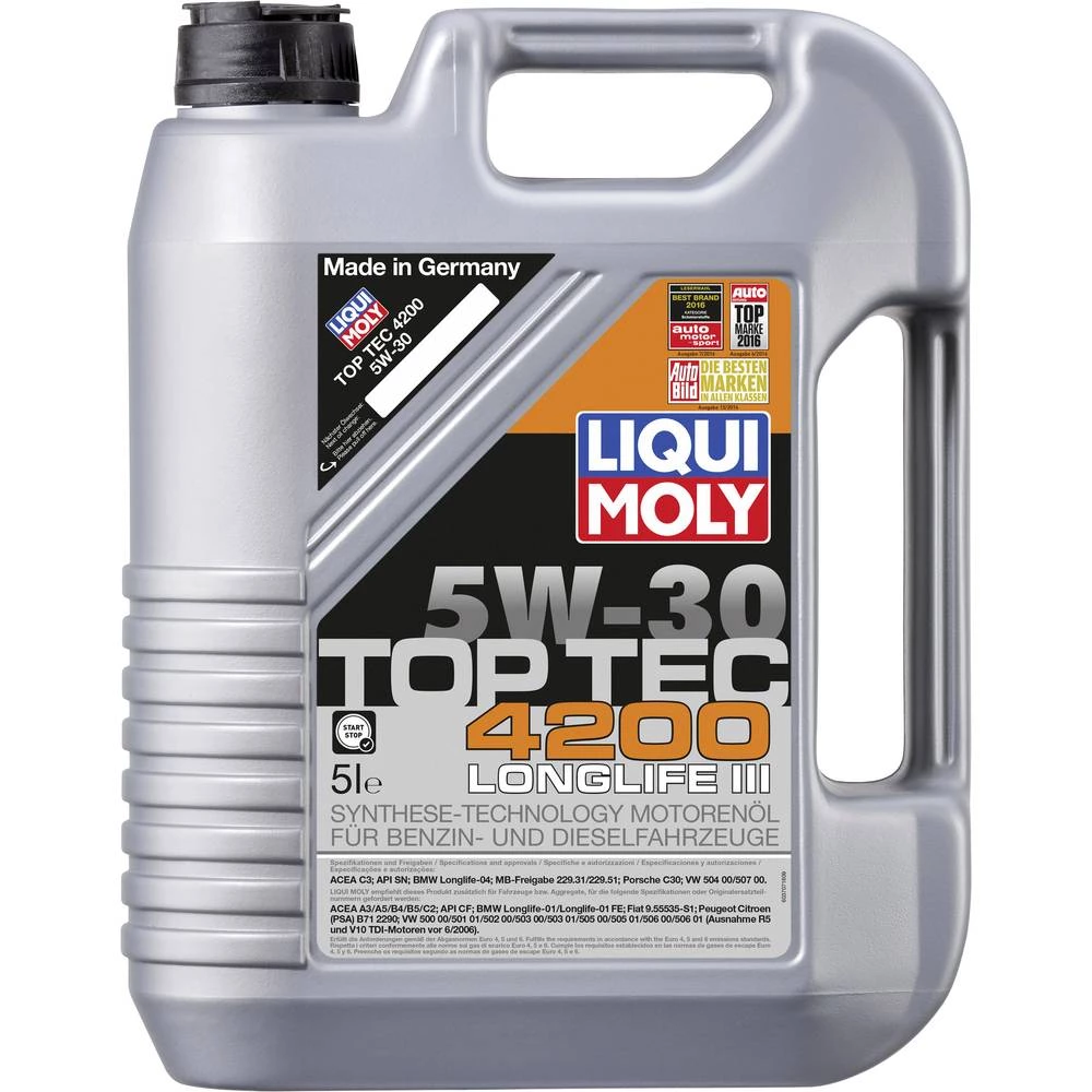 Liqui Moly 5W-30 TOP TEC 4200 3707 motorno ulje 5 l slika