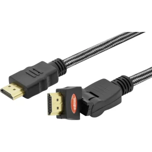 ednet HDMI Priključni kabel [1x Muški konektor HDMI - 1x Muški konektor HDMI] 3 m Crna slika