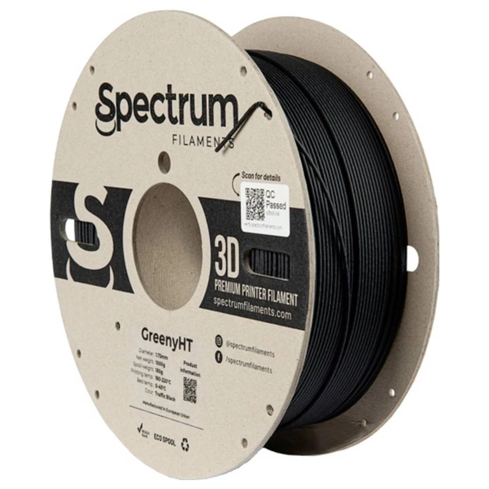Spectrum Filaments 80699 GreenyHT 3D pisač filament PLA otporan na toplinu, visoka krutost, mat 1.75 mm 1000 g Traffic B slika