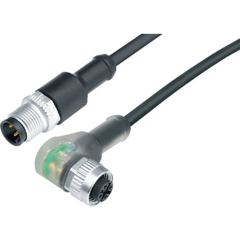 binder 77 3634 3429 50004-0200-20 utični konektor za senzor/aktivator, konfekcionirani ravni muški konektor, ženski kone slika