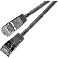LAN (RJ45) Mreža Priključni kabel CAT 6 U/FTP 3 m Crna Slim Wirewin slika