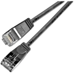 LAN (RJ45) Mreža Priključni kabel CAT 6 U/FTP 3 m Crna Slim Wirewin
