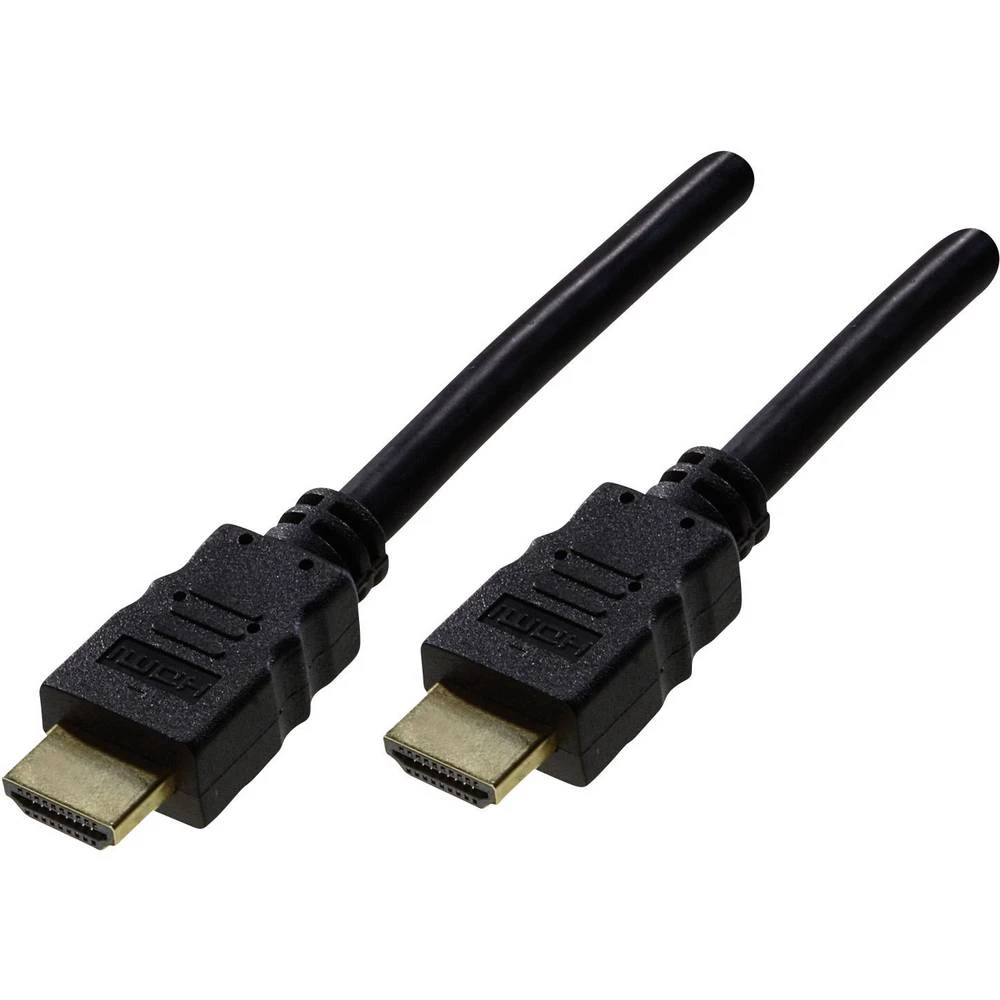 Schwaiger HDMI priključni kabel HDMI A utikač, HDMI A utikač 0.70 m crna HDM0070043 4K UHD, pozlaćeni kontakti HDMI kabe slika
