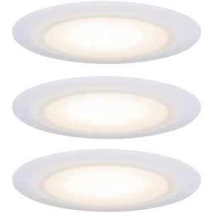 Premium LED ugradna svjetiljka Dim to Warm Suon osnovni set IP44 okrugla 90mm 3x6.5W 3x480lm 230V 2000 - 2700K saten, bijela Paulmann  LED ugradno svjetlo za kupaonicu 3-dijelni komplet    19.5 W  ... slika