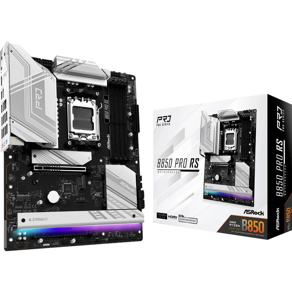 ASRock B850 Pro RS matična ploča Baza #####AMD AM5 Faktor oblika (detalji) ATX Set čipova matične ploče AMD® B850 slika