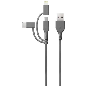 GP Batteries USB kabel za punjenje USB 2.0 USB-A utikač, Apple Lightning utikač, USB-Micro-B utikač, USB-C® utikač 1 m s slika