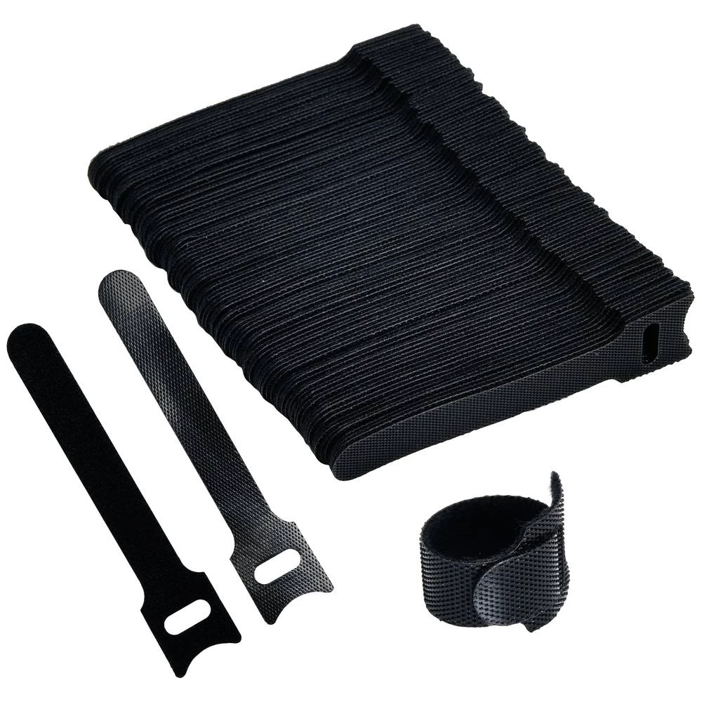 TRU COMPONENTS T24CA056 prianjajuća kabelska vezica za povezivanje grip i mekana vunena tkanina (D x Š) 100 mm x 12 mm c slika