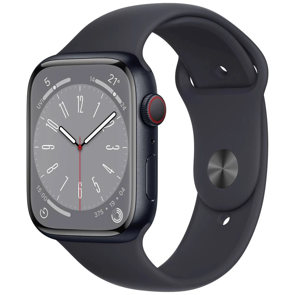 Apple Watch Series 8 GPS + Cellular 45 mm kućište od aluminija ponoć sportska narukvica ponoć slika