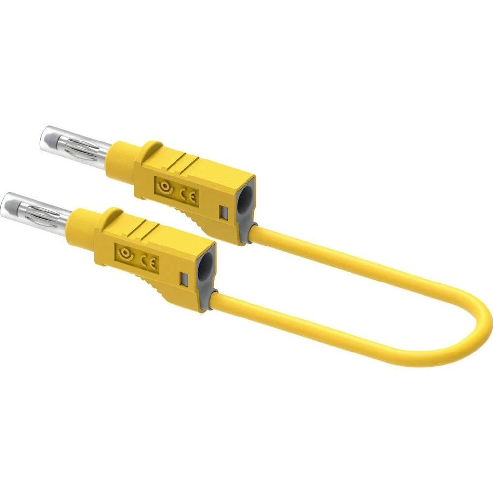 Electro PJP 2210/600V-CD1-50J mjerni vod banana utikač 4 mm 50 cm žuta 1 kom. slika