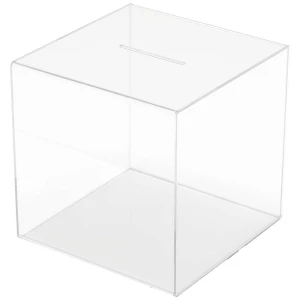 Deflecto kutija za sakupljanje s utorom za ubacivanje stakleno prozirna (Š x V x D) 303 x 303 x 303 mm 1 St. slika
