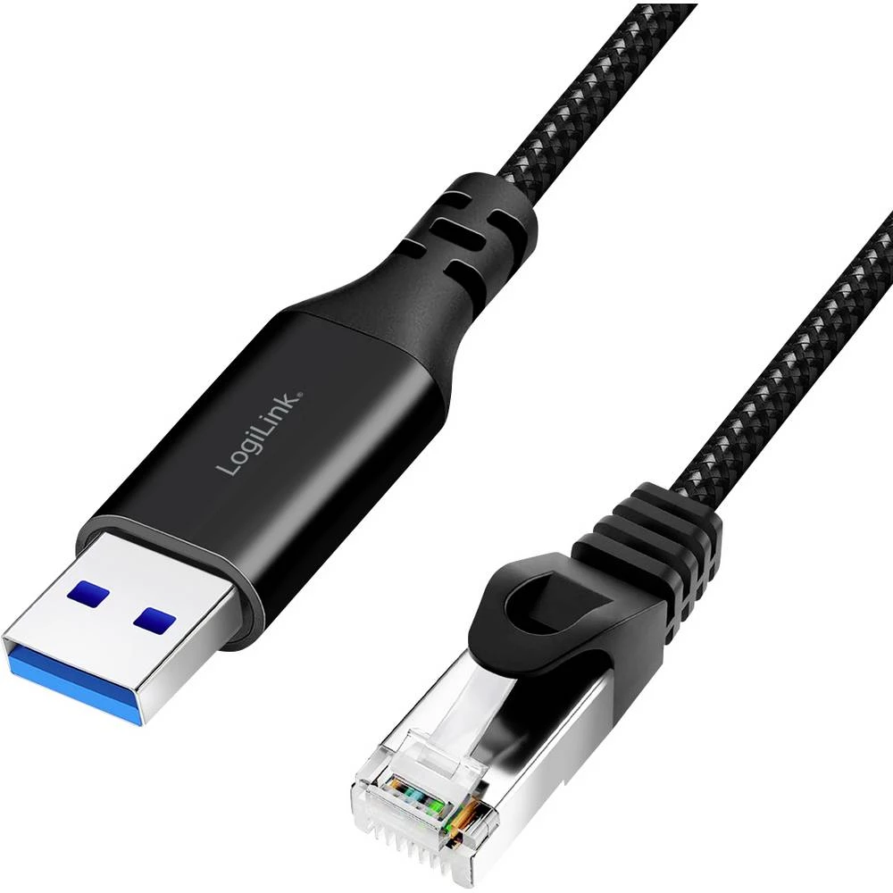 LogiLink USB 3.0 adapterski kabel [1x USB 3.2 gen. 1 utikač A (USB 3.0) - 1x RJ45-utikač 8p8c] CU0407 15.00 m slika