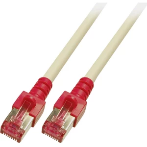 LAN (RJ45) Mreža Priključni kabel CAT 6 S/FTP 15 m Siva Vatrostalan, Bez halogena, sa zaštitom za nosić, pozlaćeni kontakti EFB slika