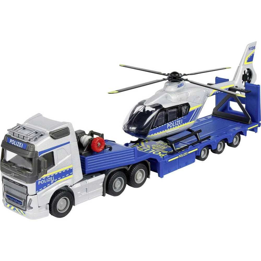 Majorette Volvo Kamion + Airbus policijski helikopter gotovi model model vozila za hitne slučajeve slika