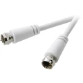 SAT priključni kabel [1x F-utikač - 1x F-utikač] 10 m 75 dB bijeli SpeaKa Professional slika