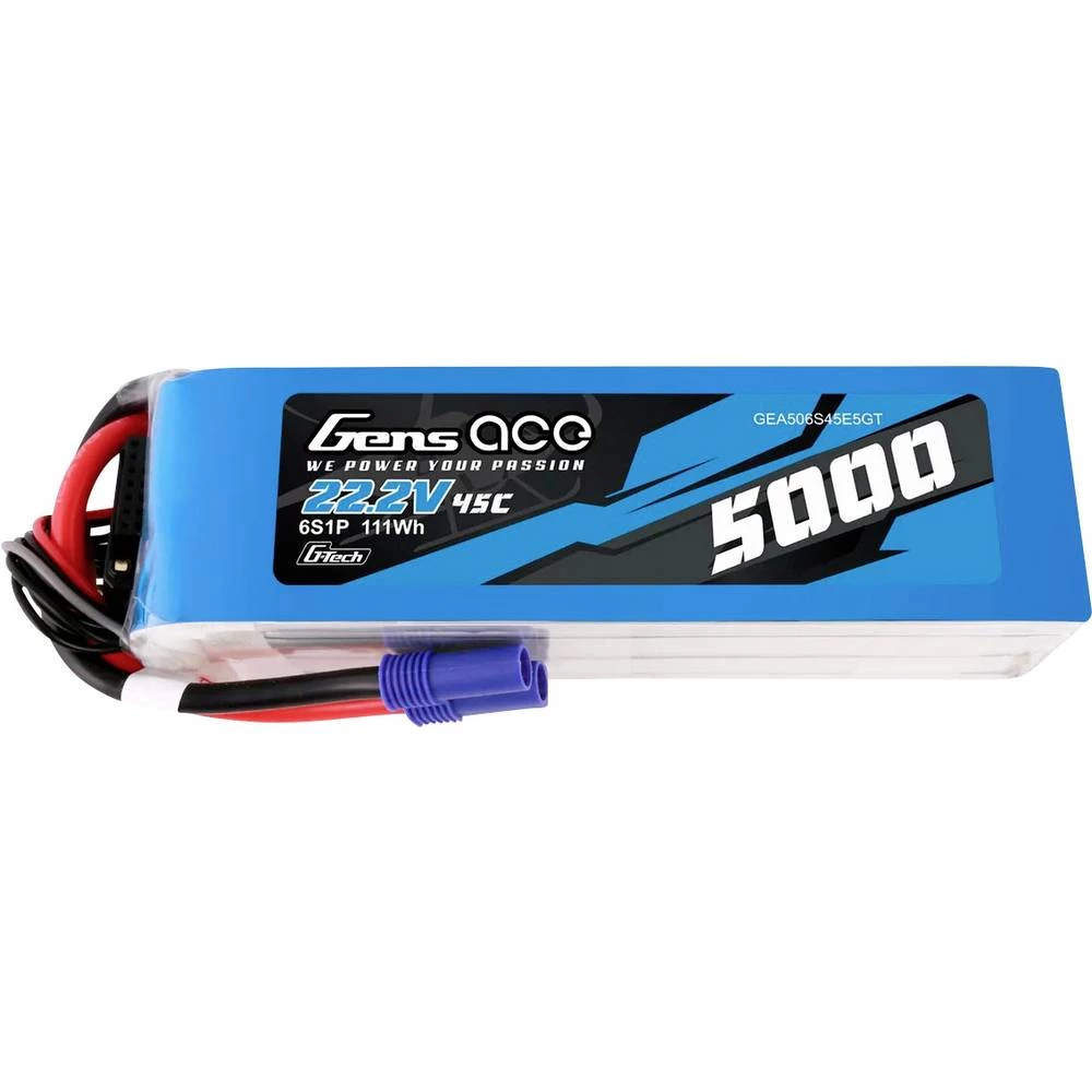 Gens ace lipo akumulatorski paket za modele 22.2 V 5000 mAh 45 C blok EC5 slika