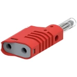 Banana utikač od Ø4 mm koji se može slagati jedan na drugi i uvlačivi rukavac, brza veza, crvena Electro PJP 1089-CD1-R banana utikač ravni muški konektor Zatik-Ø: 4 mm crvena 1 St.